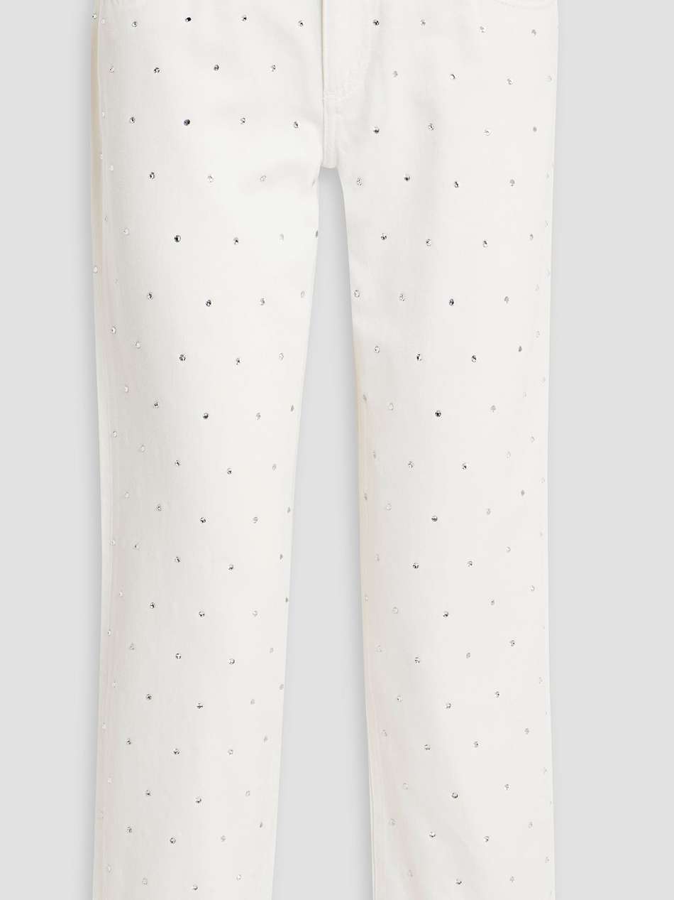 dre crystal-embellished boyfriend jeans