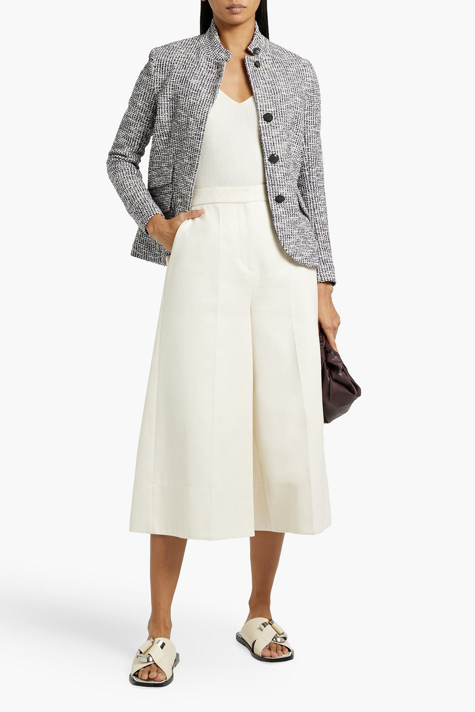 Rag & Bone Slade Bouclé-tweed Jacket In Navy