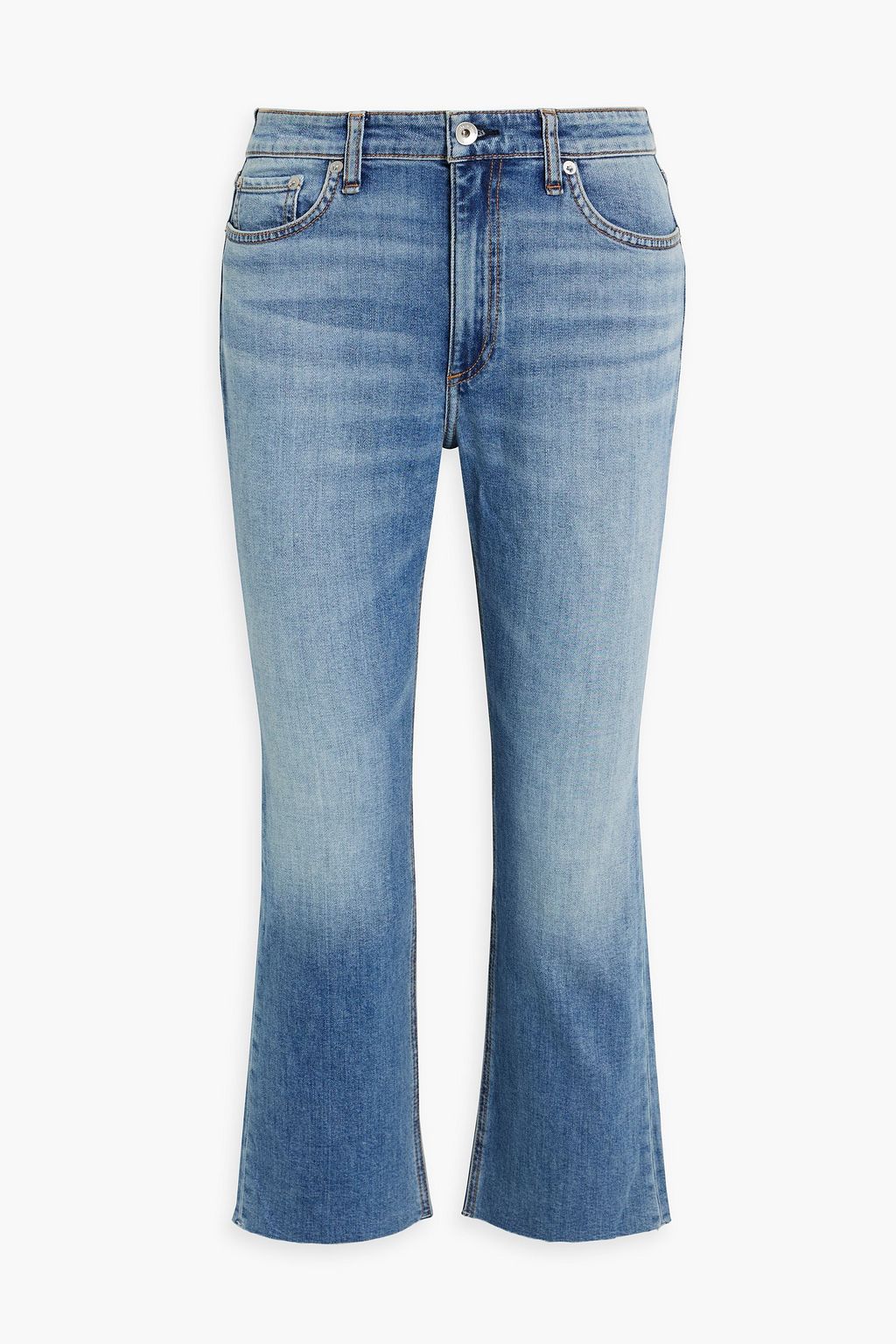 RAG & BONE Nina frayed high-rise kick-flare jeans | THE OUTNET