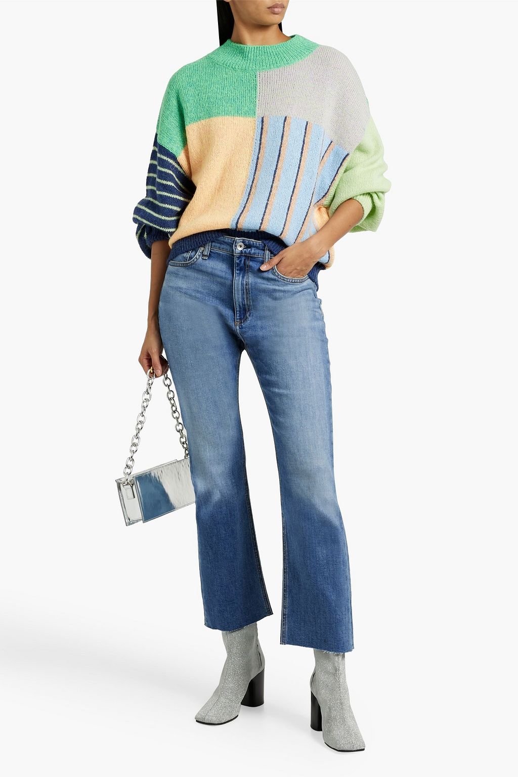 RAG & BONE Nina frayed high-rise kick-flare jeans