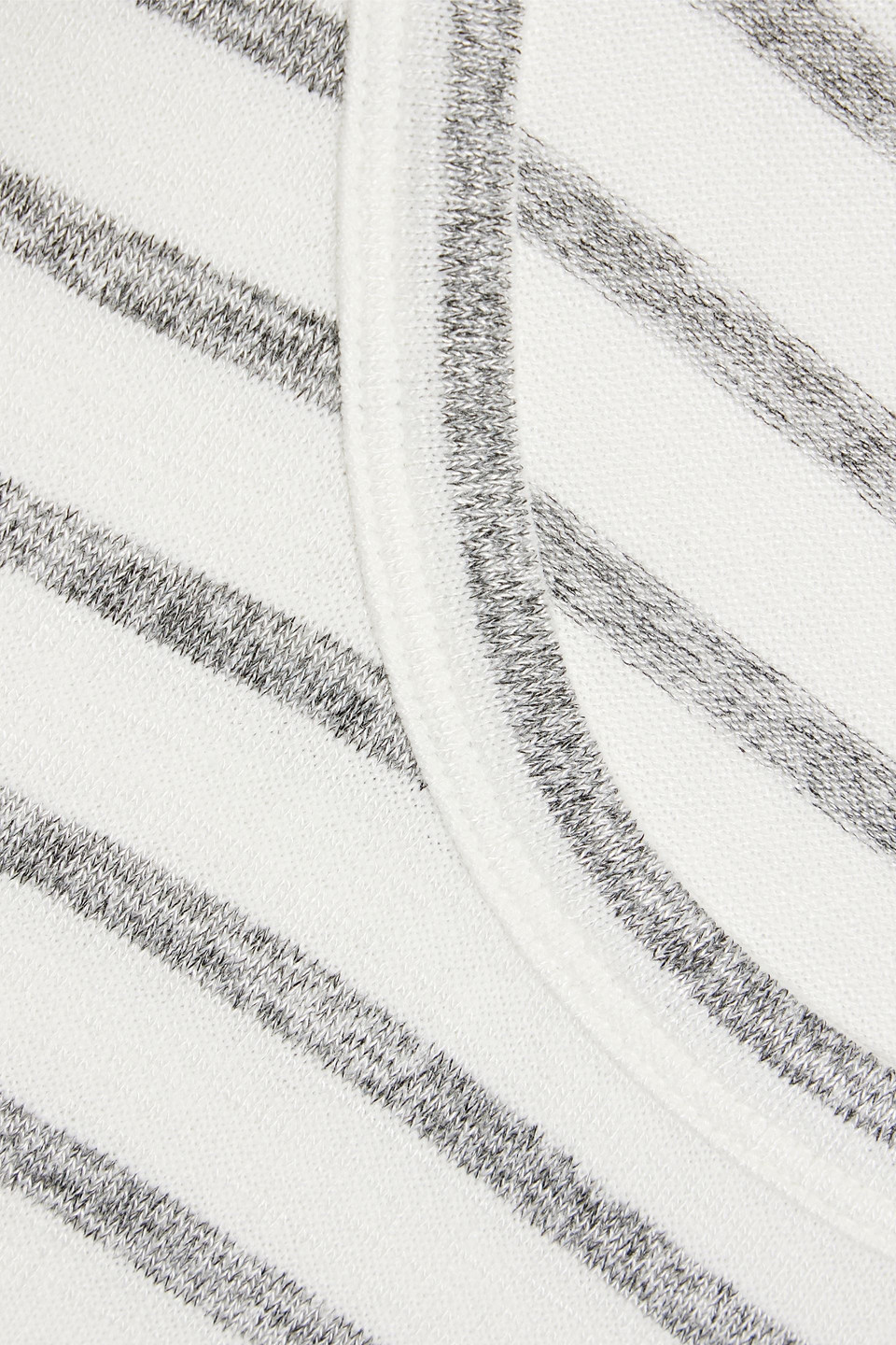 Rag & Bone Striped Knitted Top In White