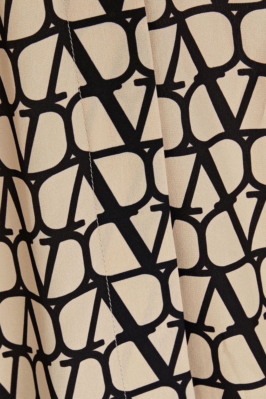 VALENTINO GARAVANI Logo-print silk crepe de chine mini dress