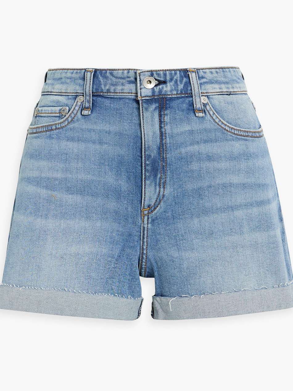 nina faded denim shorts