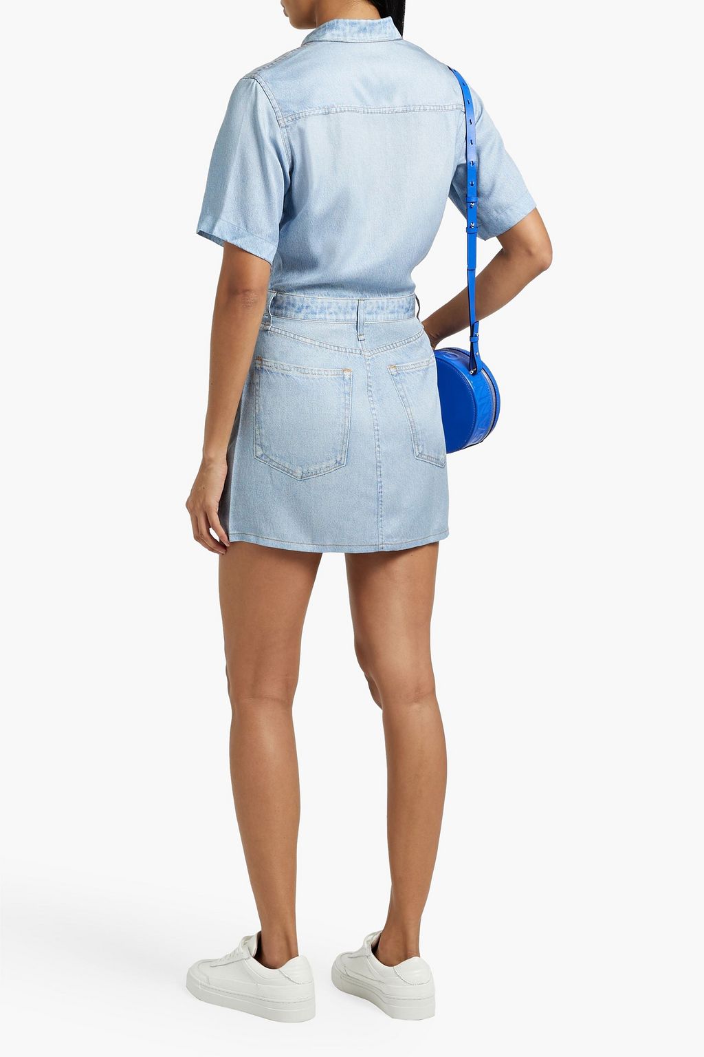 RAG & BONE Freesia denim-effect print TENCEL™ mini shirt dress