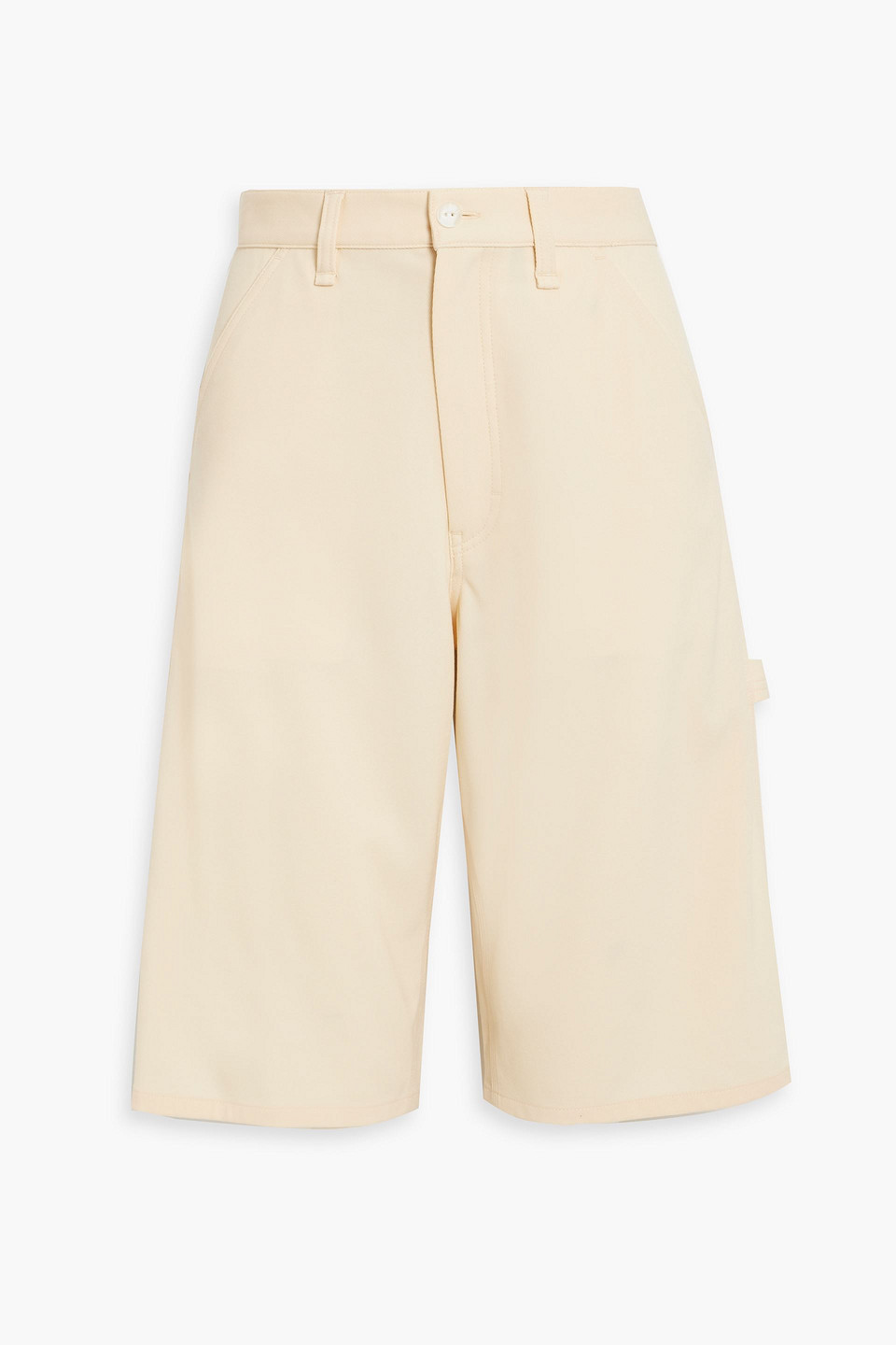 Rag & Bone Cavalry Wool-blend Twill Shorts In Cream