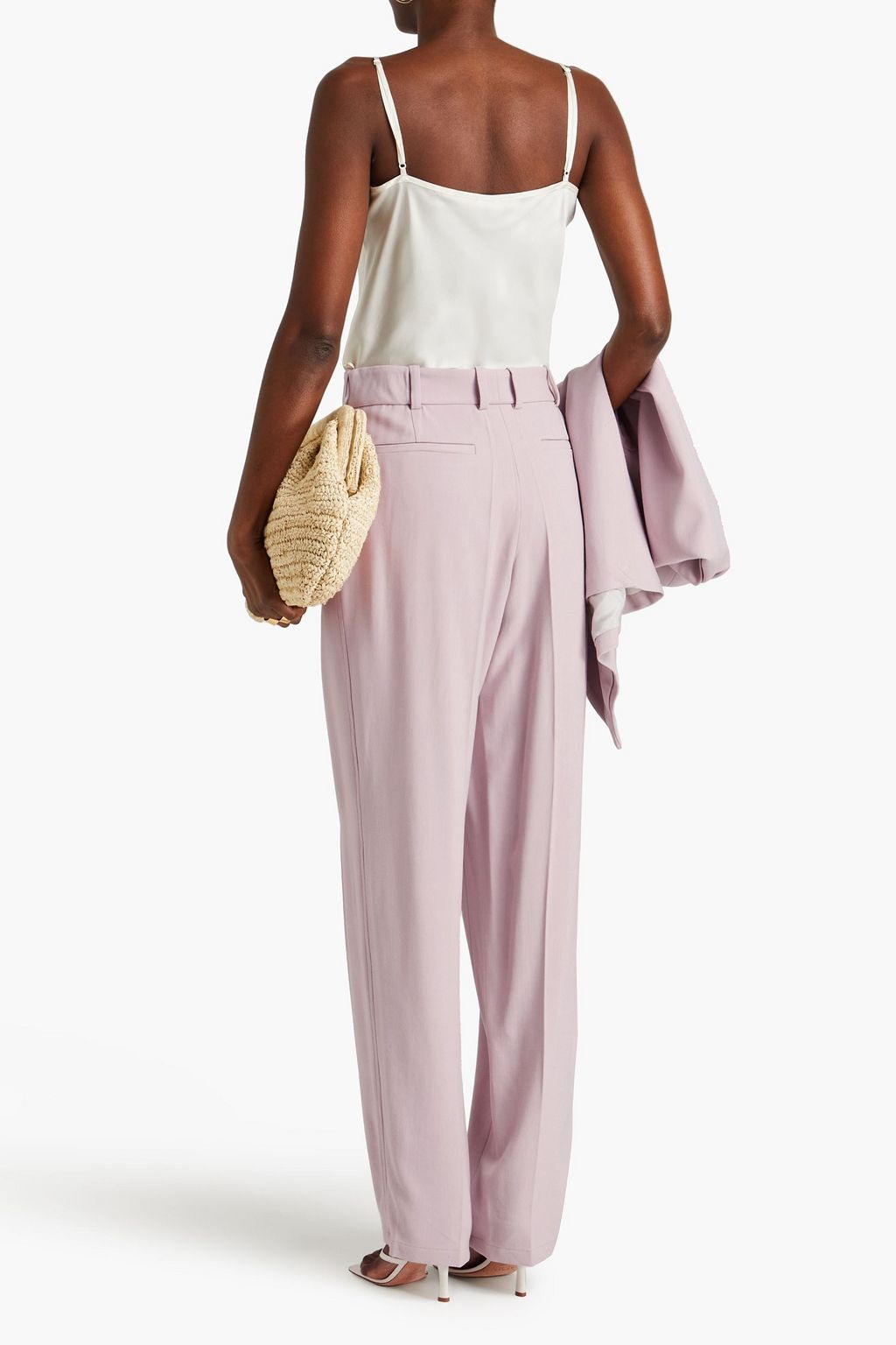 JOSEPH Buckley pleated twill tapered pants