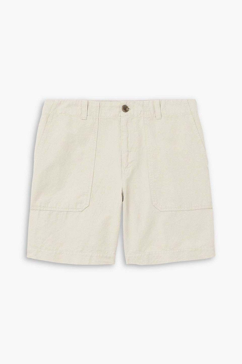 mr p. - straight-leg cotton and linen-blend cargo shorts - neutral - 28