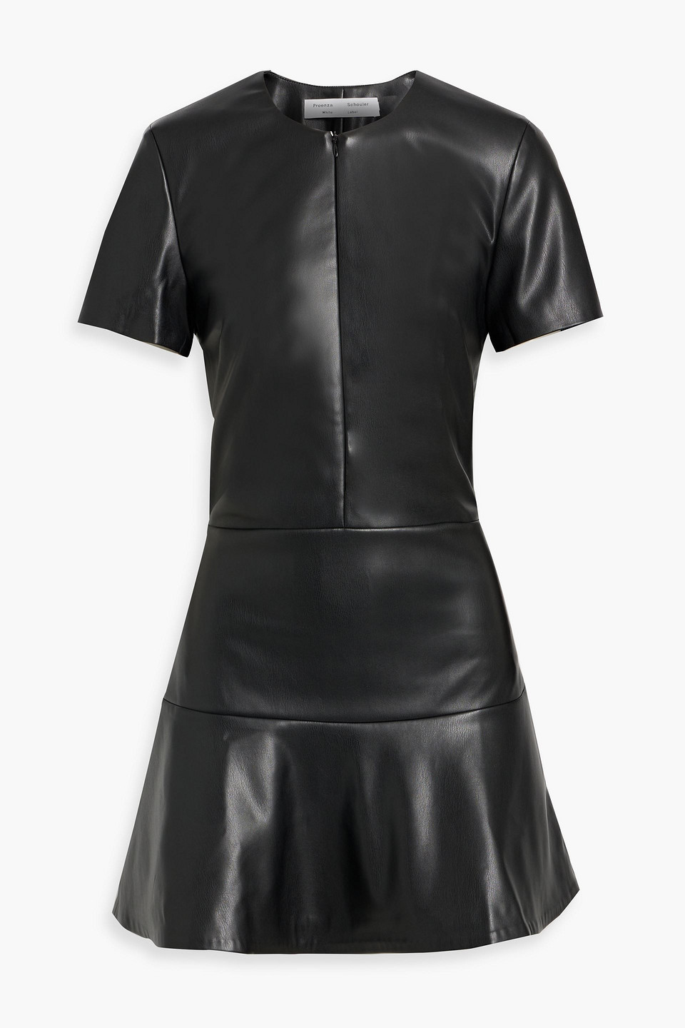 Proenza Schouler Faux Leather Mini Dress In Black