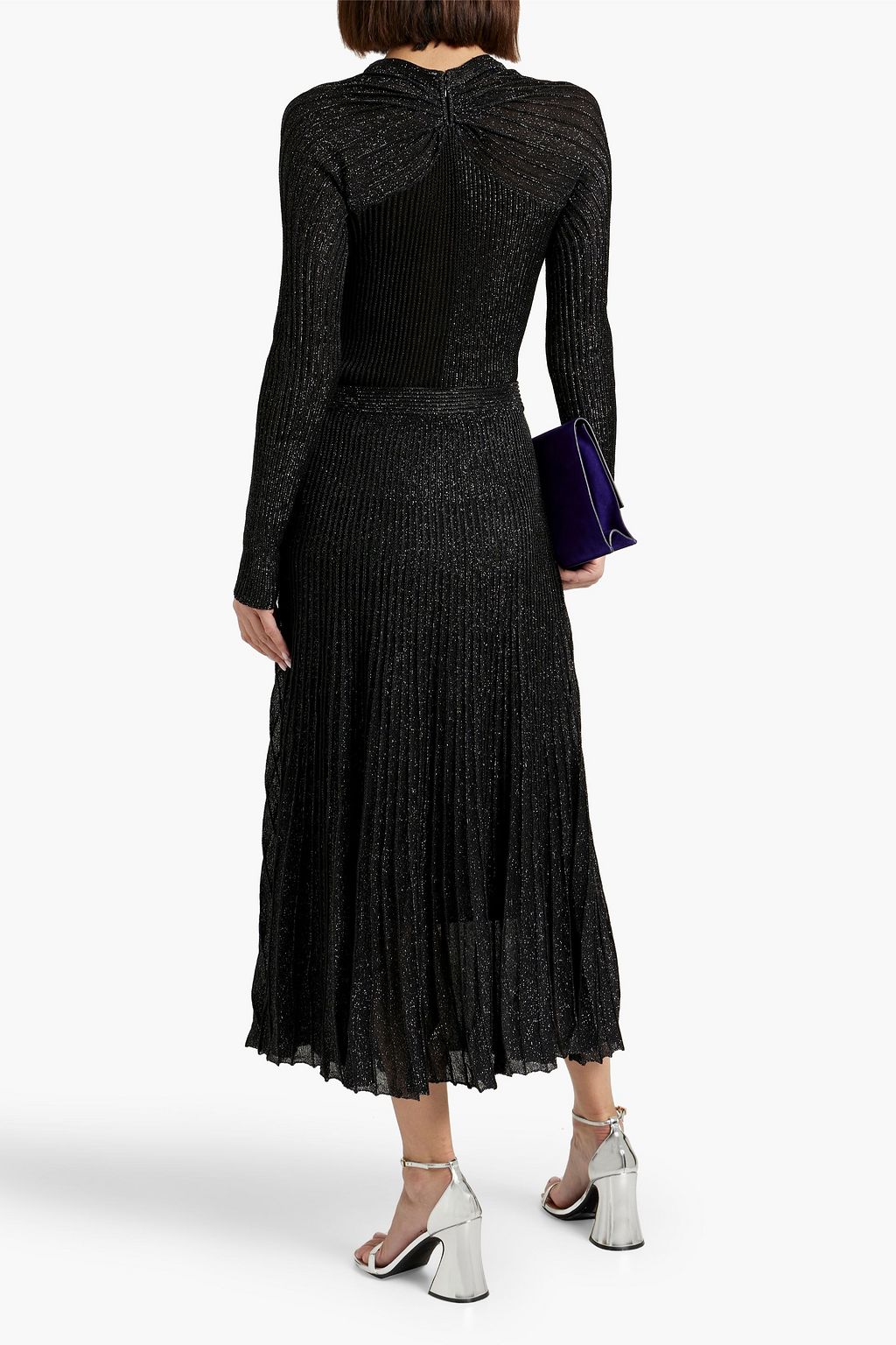PROENZA SCHOULER 메탈릭 리브 니트 스웨터