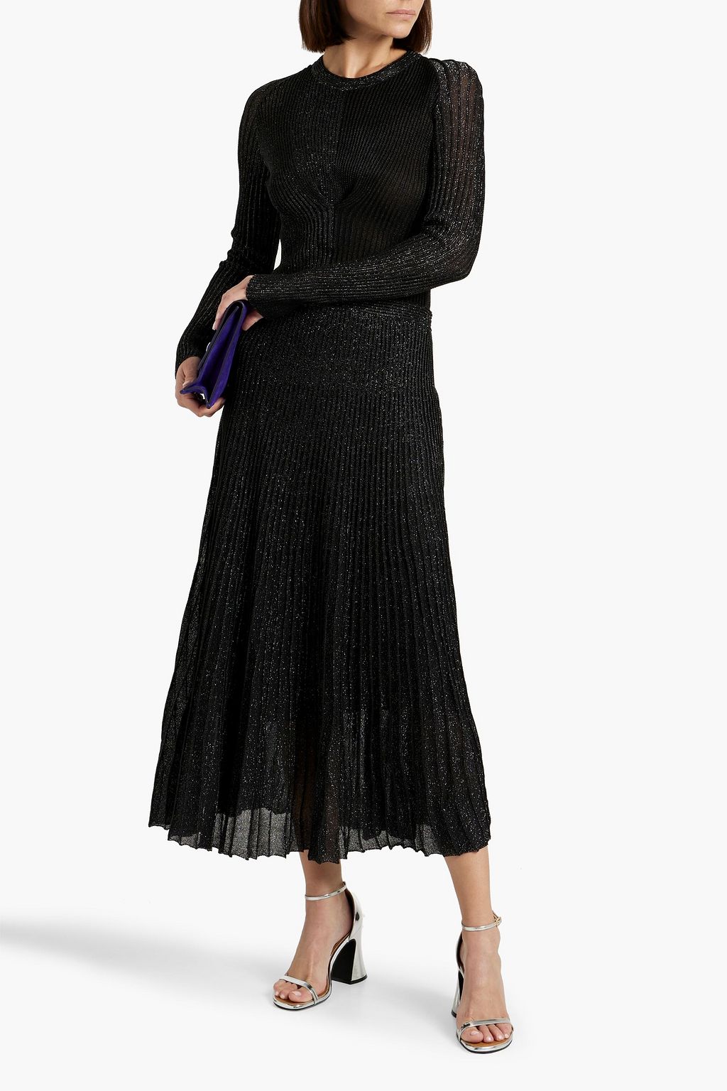 PROENZA SCHOULER 메탈릭 리브 니트 스웨터