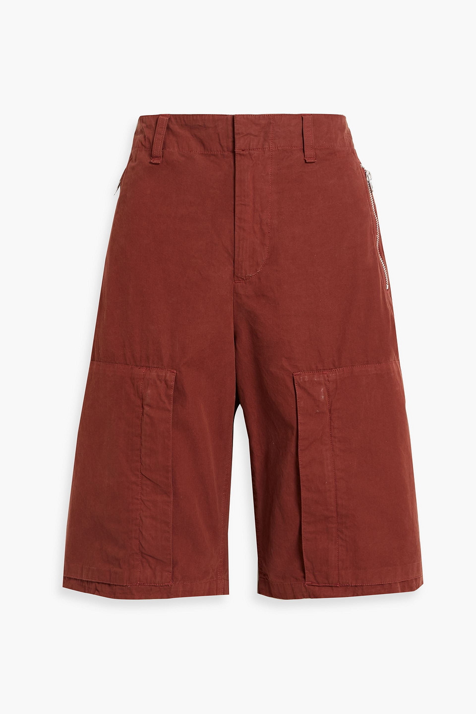 Rag & Bone Kai Cotton Shorts In Brick