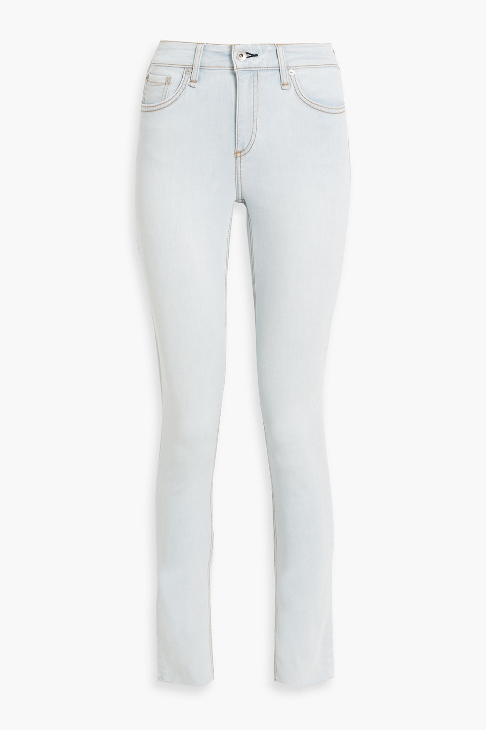 Rag & Bone Cate Mid-rise Skinny Jeans In Light Denim