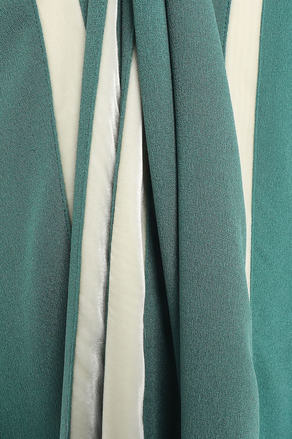 VALENTINO GARAVANI Two-tone velvet silk-crepe maxi dress