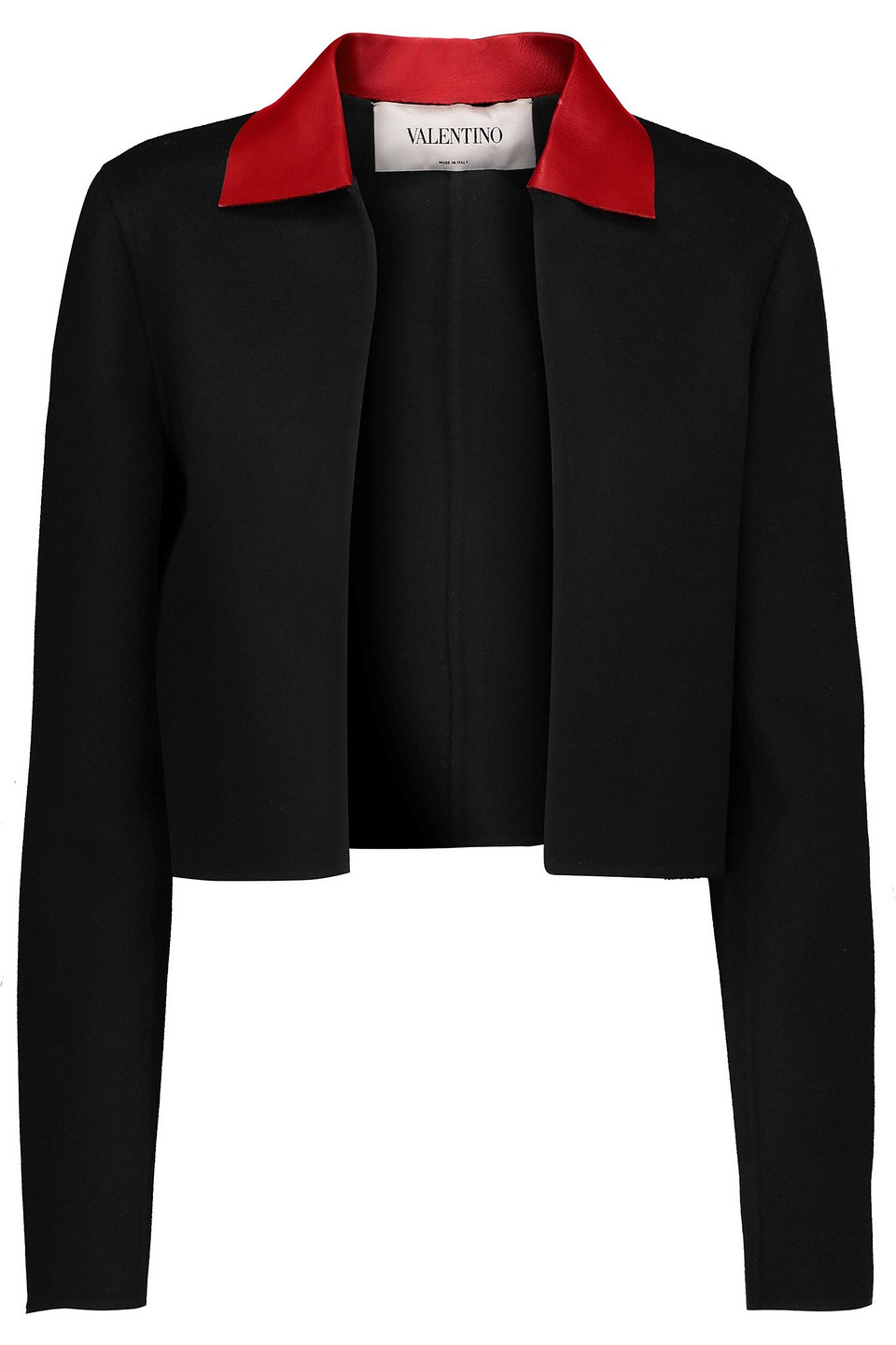 Valentino Cropped Wool And Cashmere-blend Felt Jacket In Black