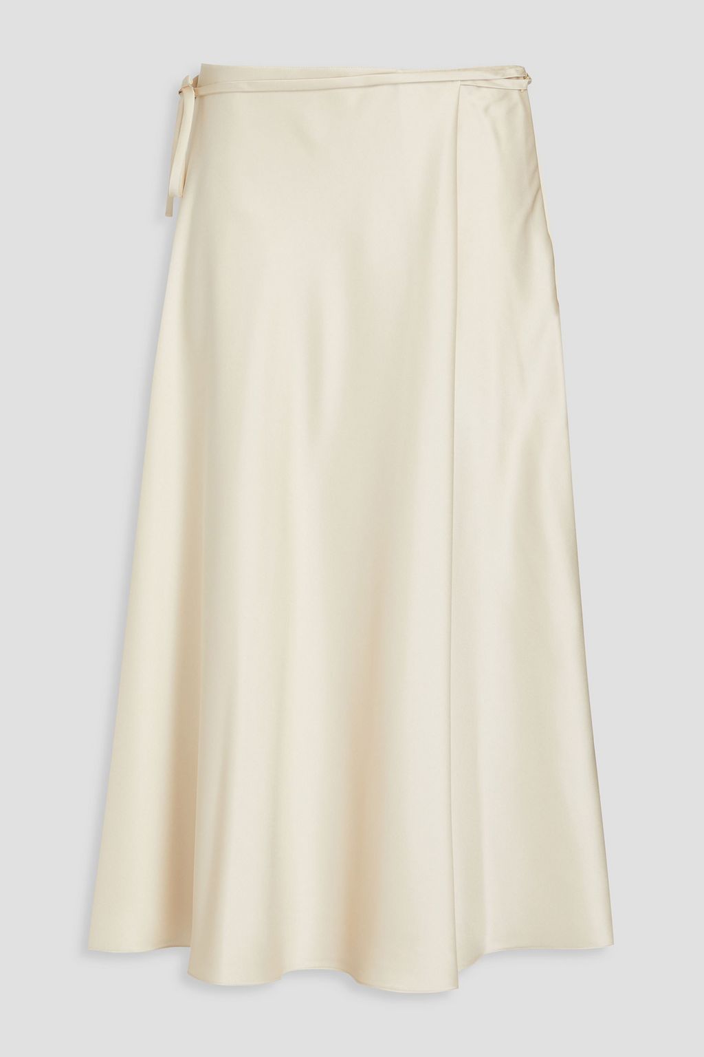 THEORY Wrap-effect satin midi skirt | THE OUTNET