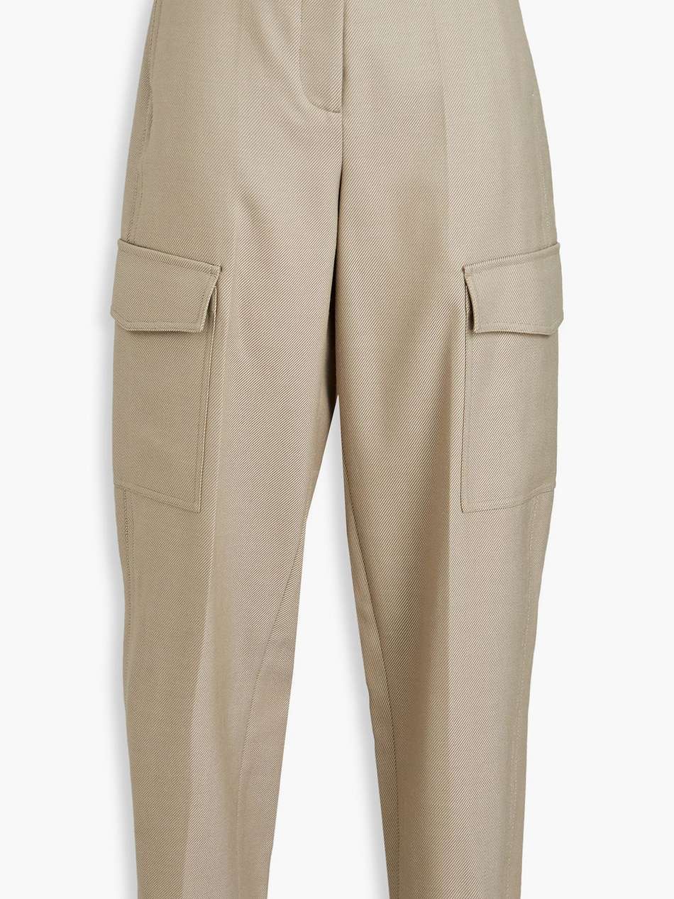 devonport belted wool-blend twill tapered pants