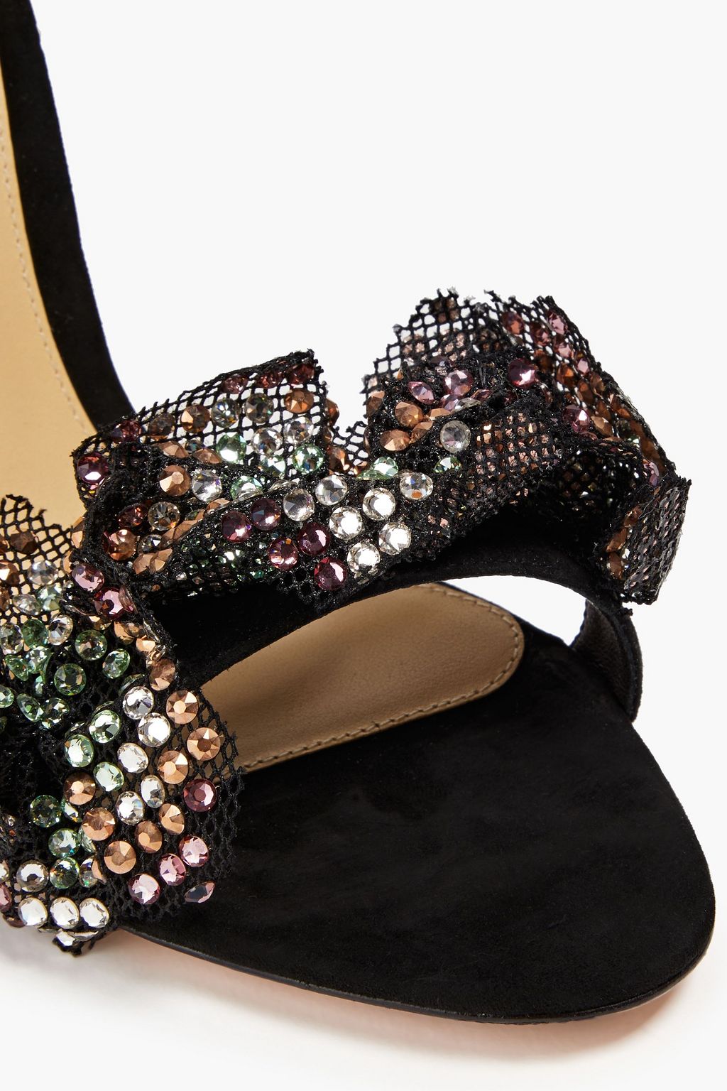 ALEXANDRE BIRMAN Clarita floral-appliquéd suede sandals