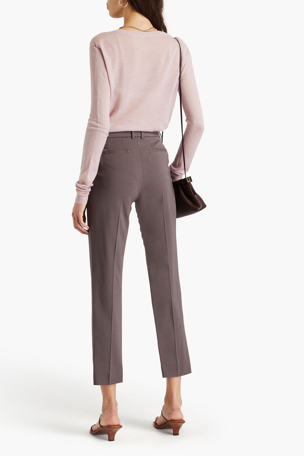 JOSEPH Coleman cropped twill straight-leg pants
