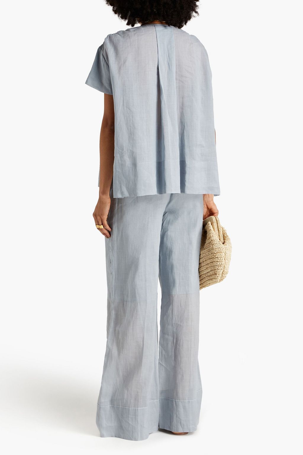 JOSEPH Milner Hose mit weitem Bein aus Ramie-Voile