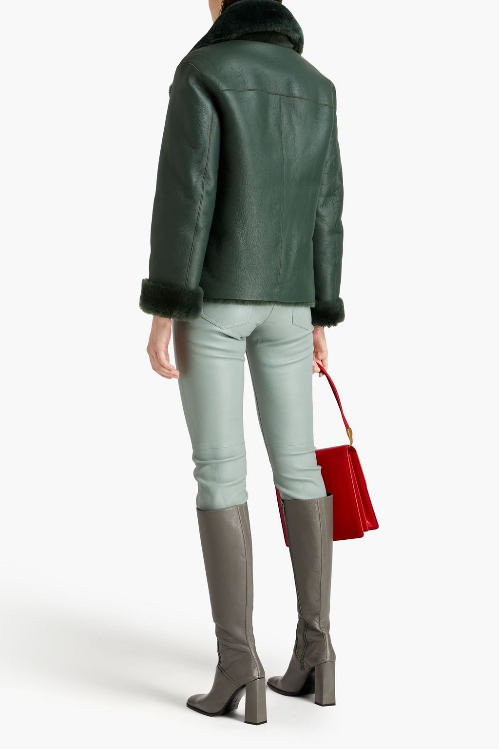 JOSEPH Calla double-breasted shearling jacket