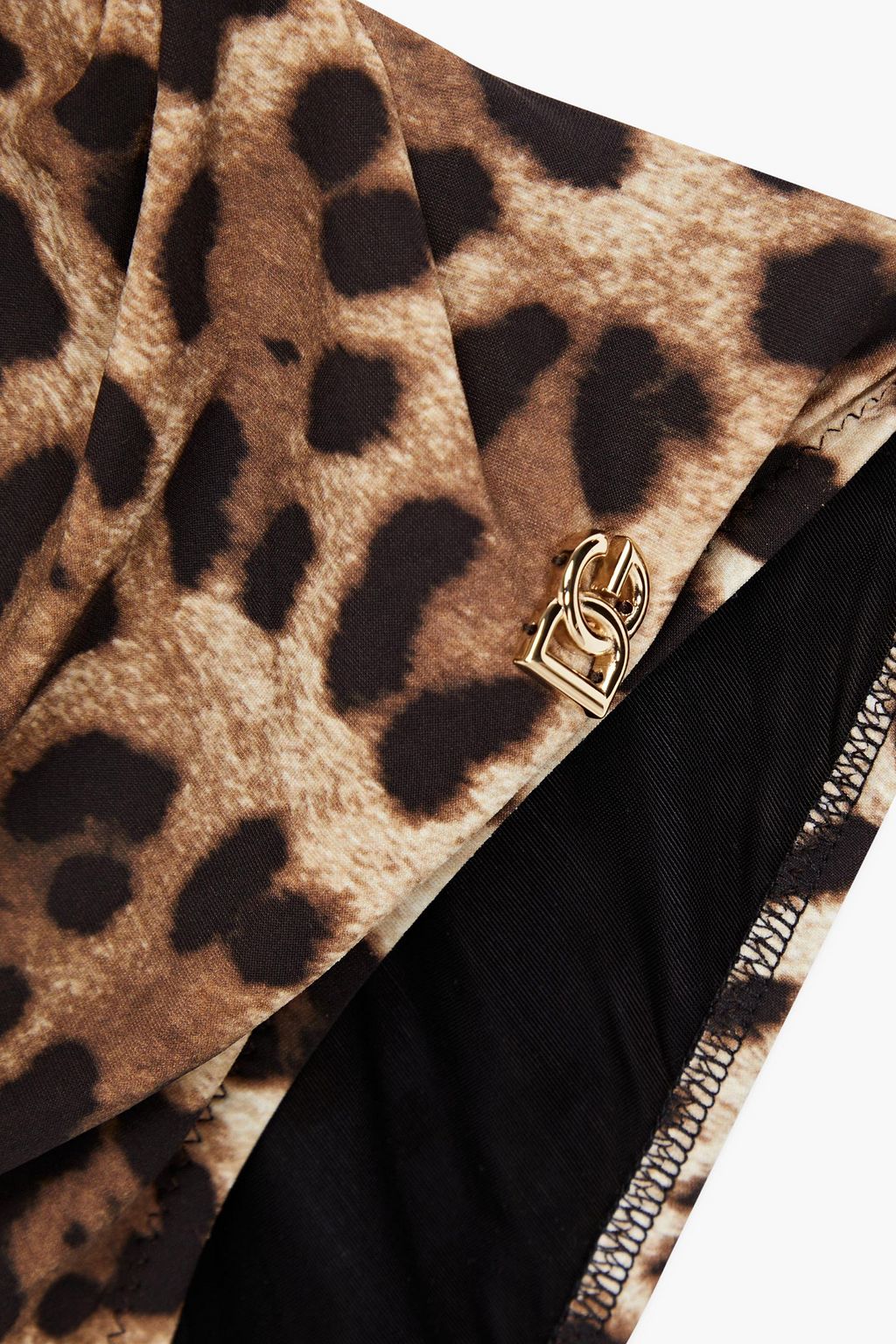 DOLCE&GABBANA Neckholder-Badeanzug mit Leopardenprint