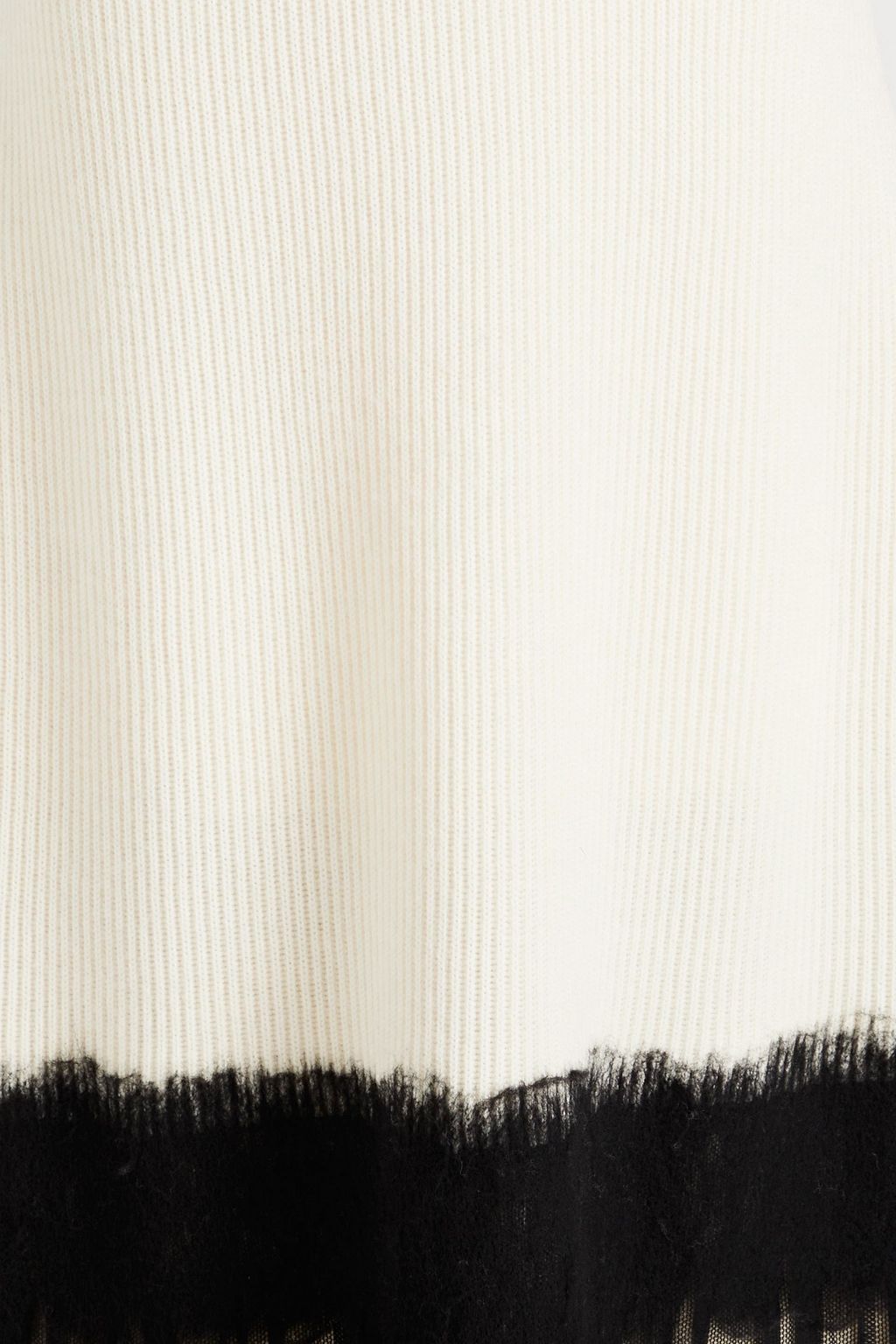 JOSEPH Lace-paneled ribbed wool midi dress