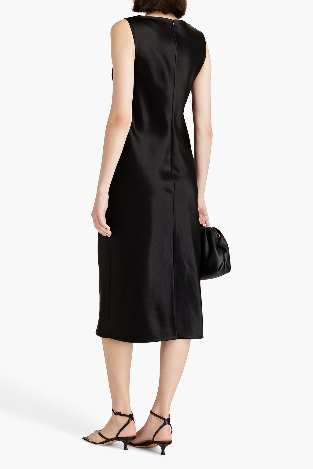 THEORY Satin-twill midi dress
