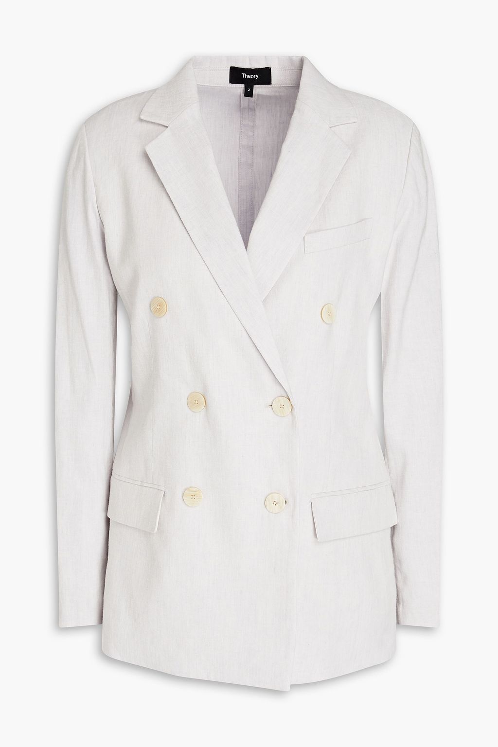 Theory white linen blazer discount