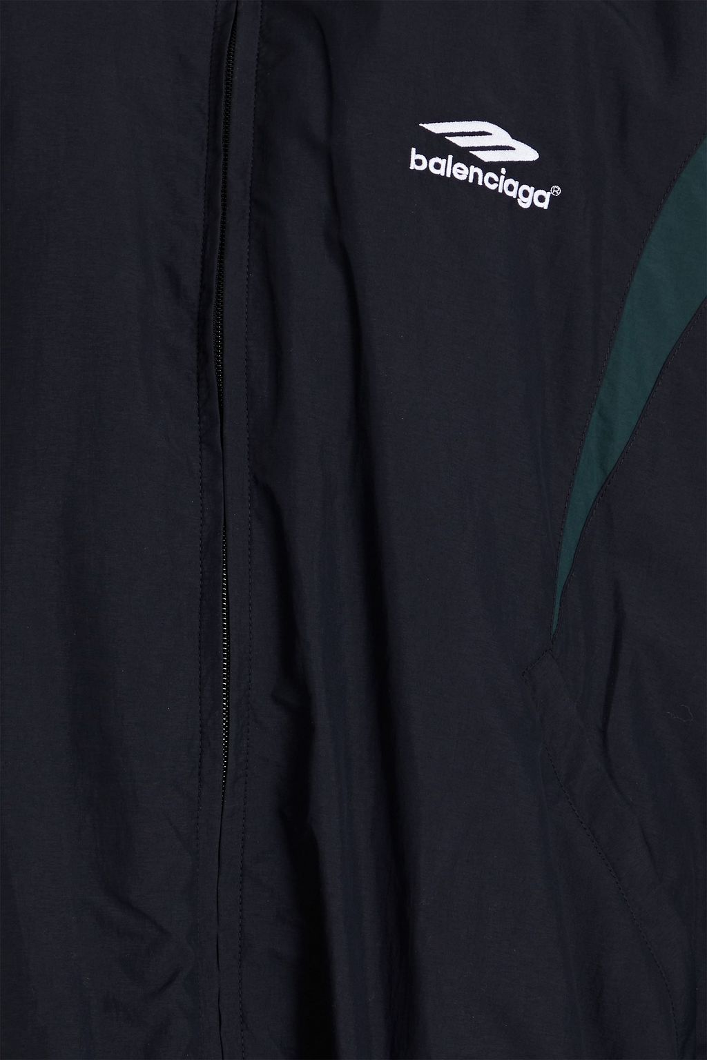 BALENCIAGA 오버사이즈 컬러블록 쉘 집업 재킷