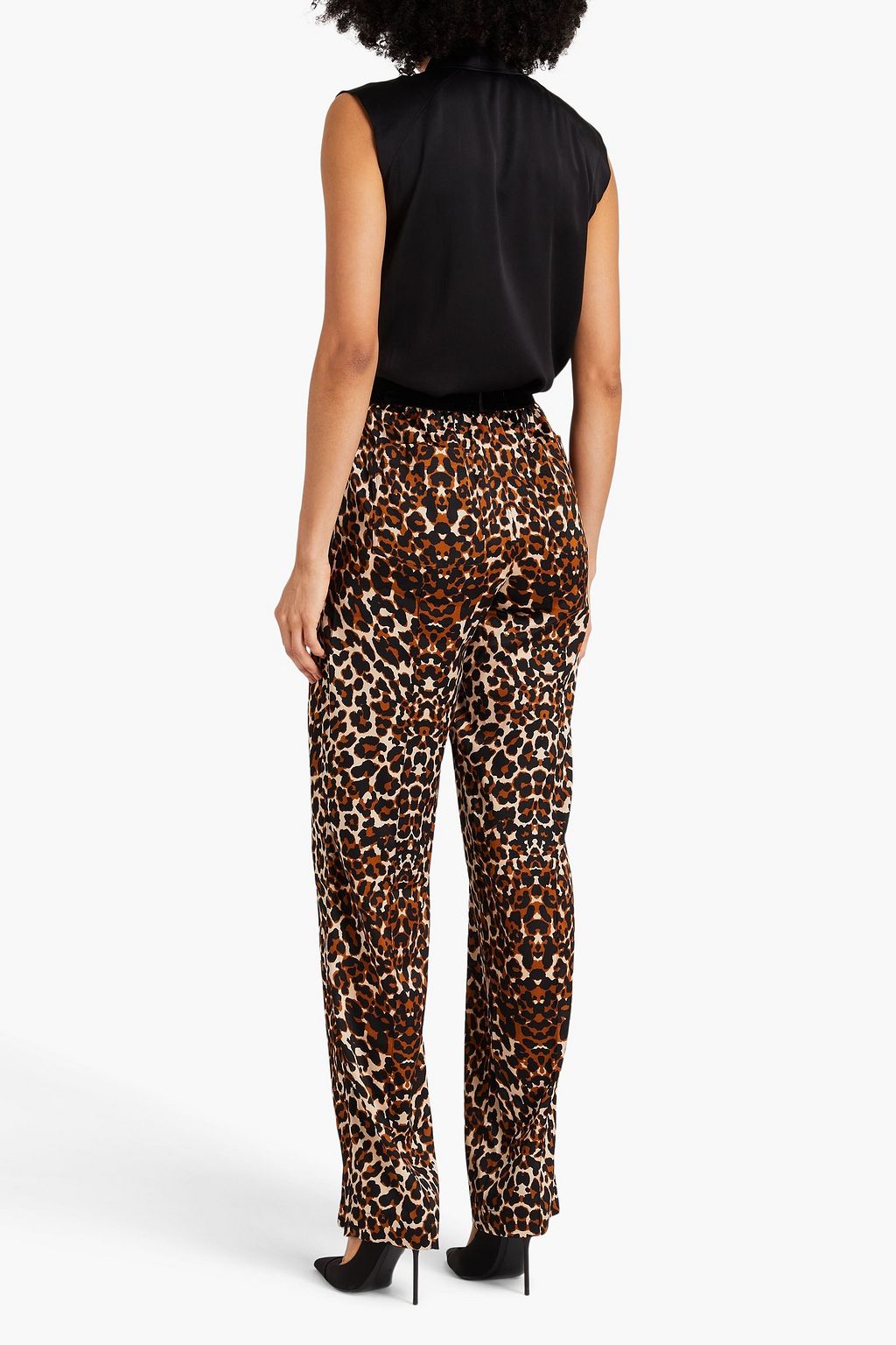 TOM FORD Leopard-print silk-blend straight-leg pants
