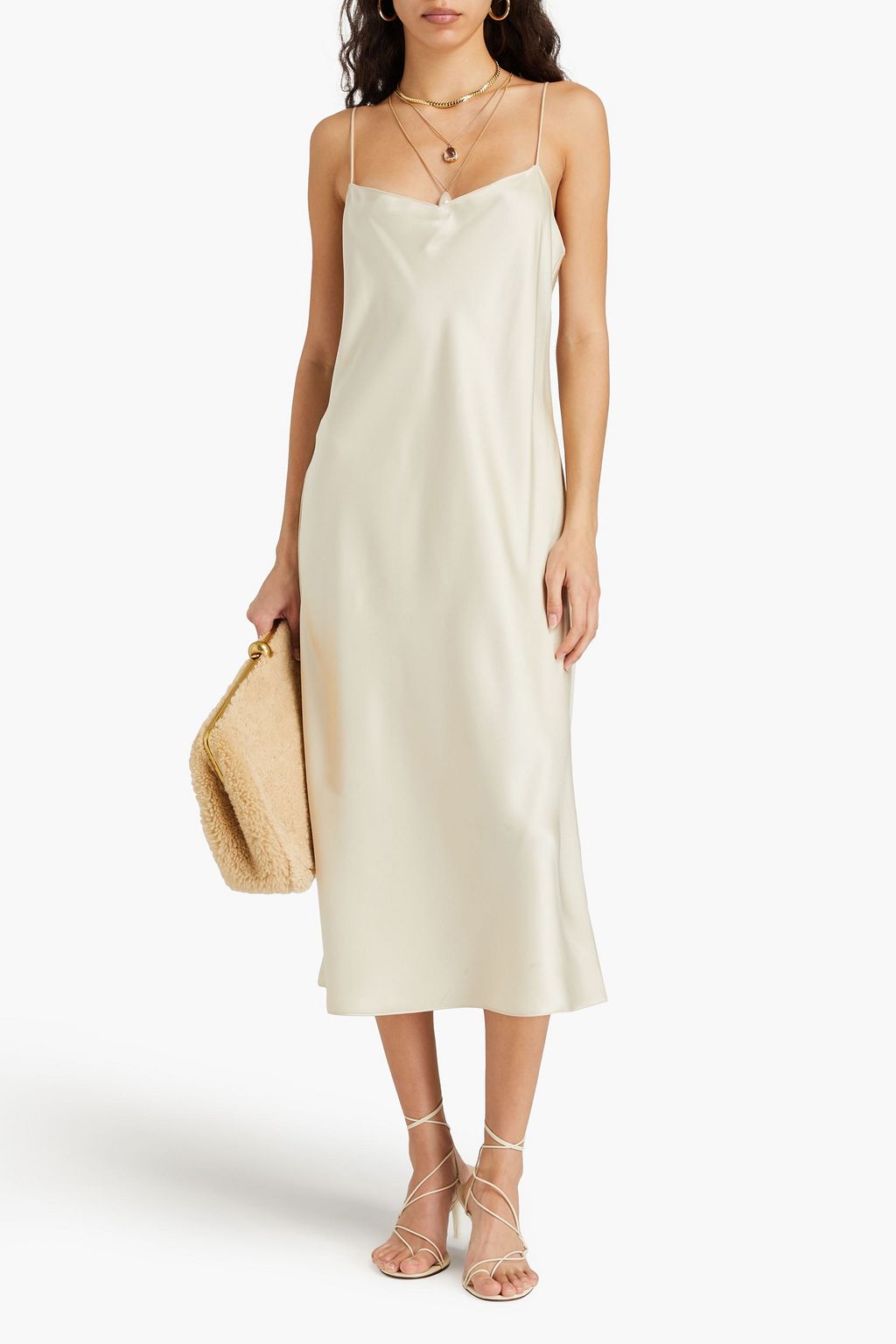 THEORY Satin slip dress