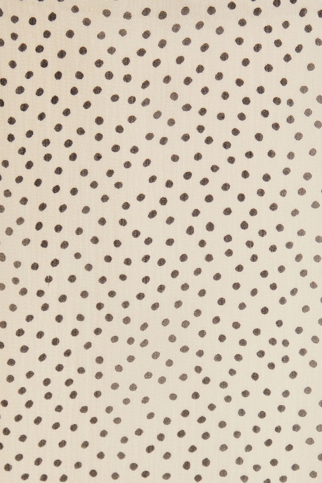 THEORY Polka-dot silk-georgette midi skirt
