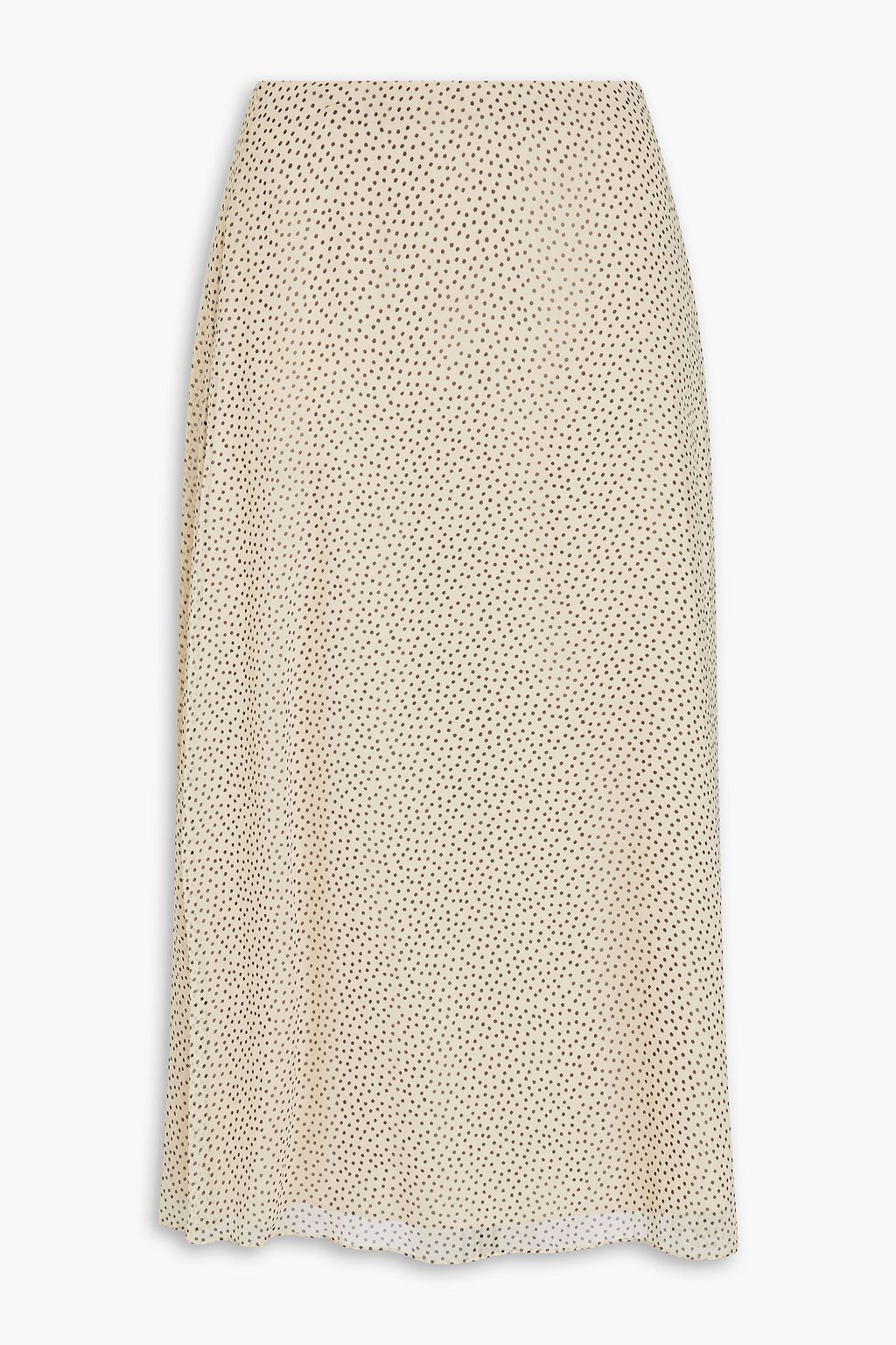 THEORY Polka dot silk georgette midi skirt THE OUTNET