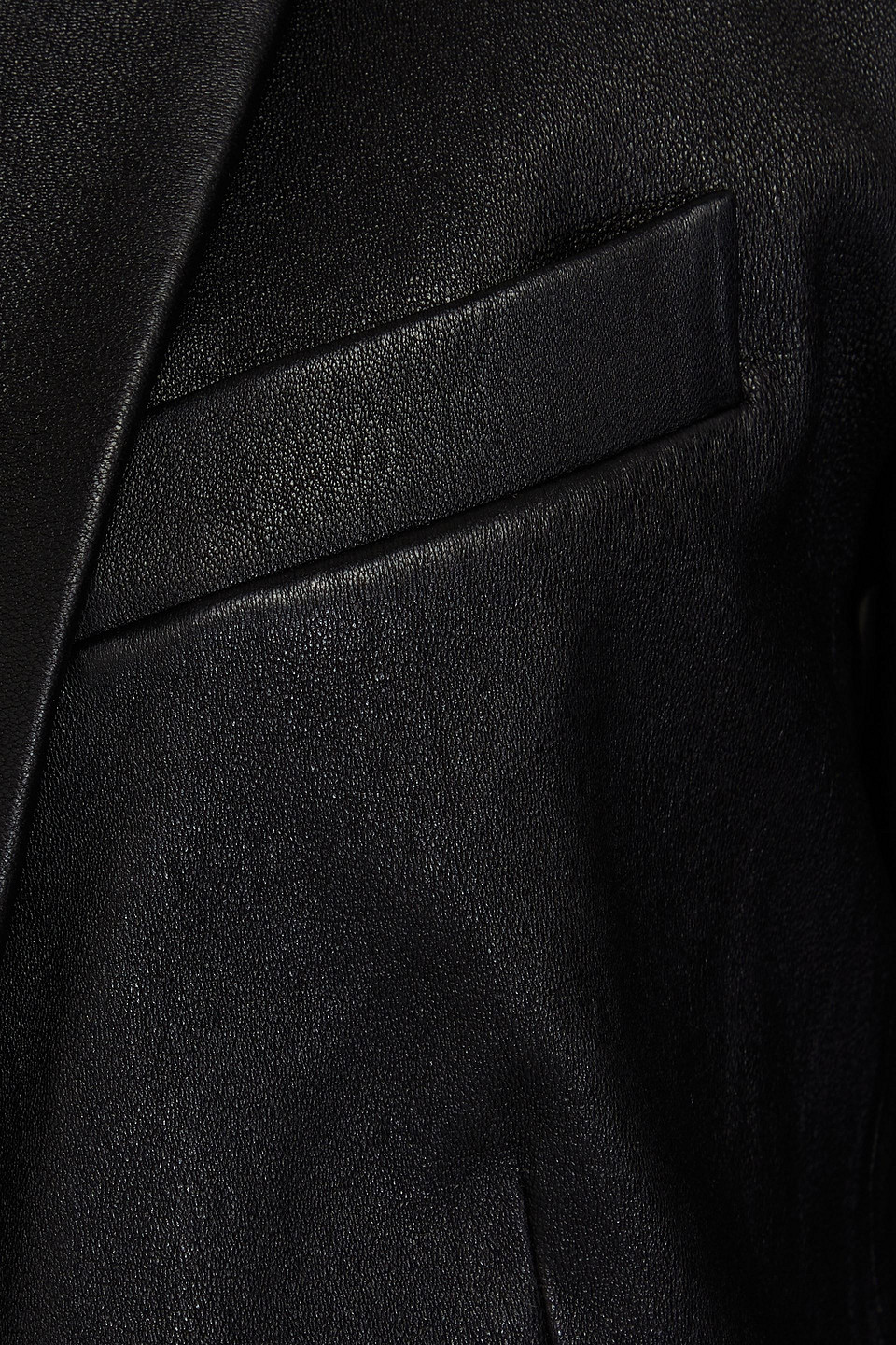 Theory Leather Blazer In Black