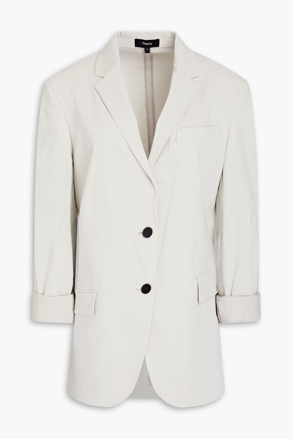 Theory - Linen-blend blazer - Gray - US 10