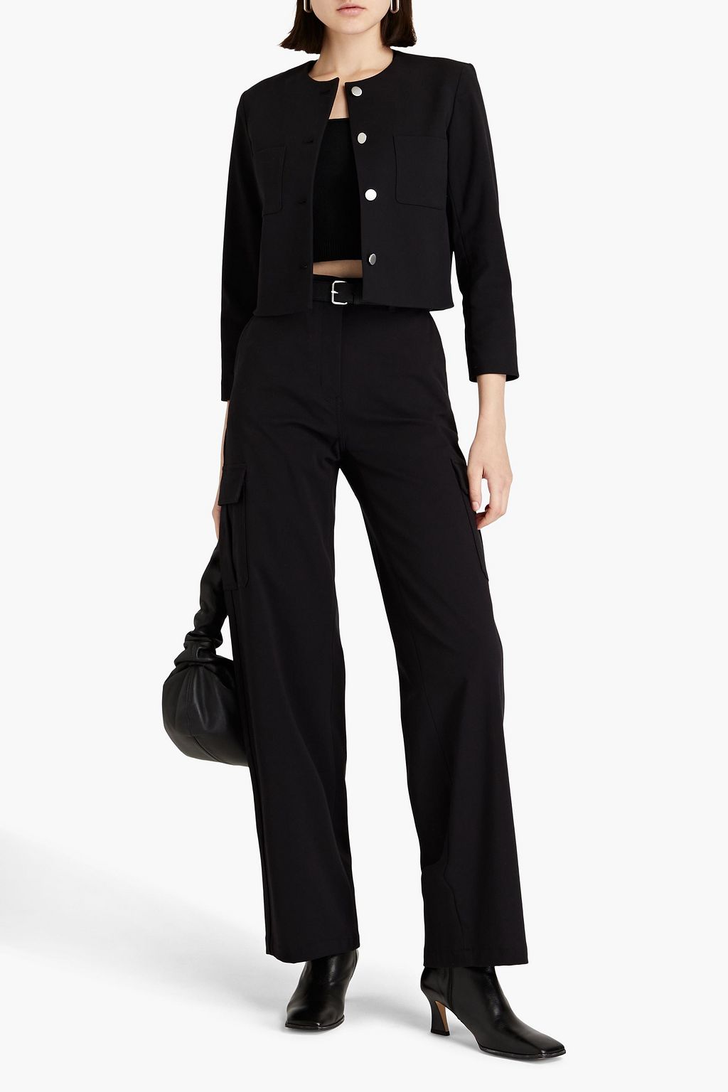 THEORY Cropped cottonblend twill jacket THE