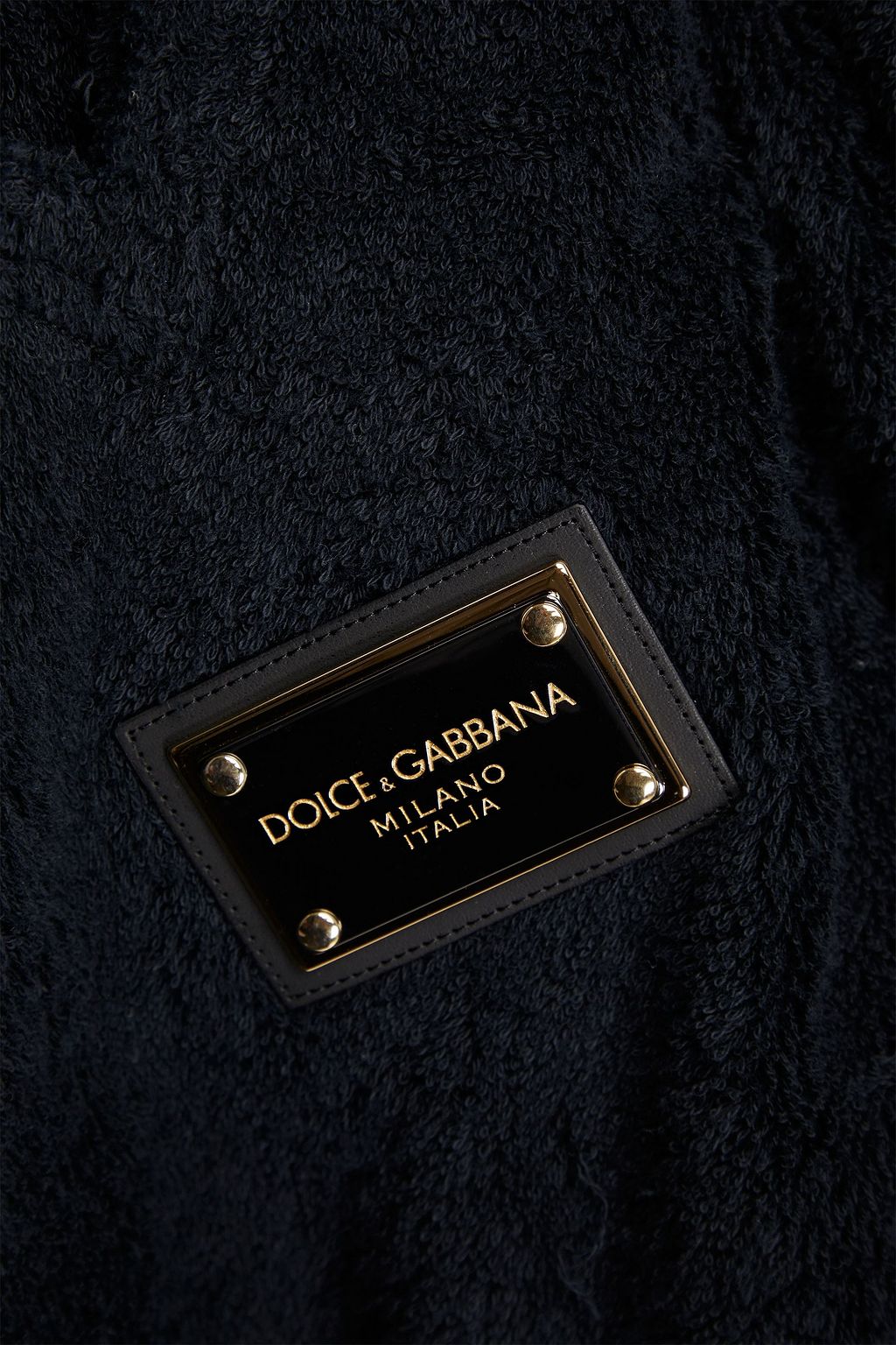 DOLCE&GABBANA سويت شيرت مصنوع من قطن تيري مزين برقعة زخرفية