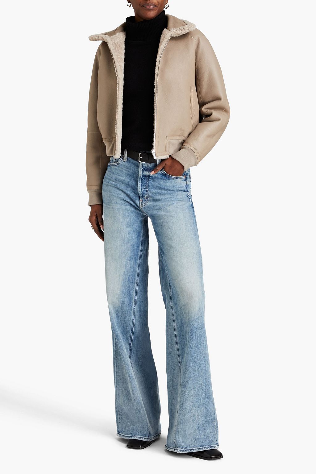 THEORY Dolman shearling jacket
