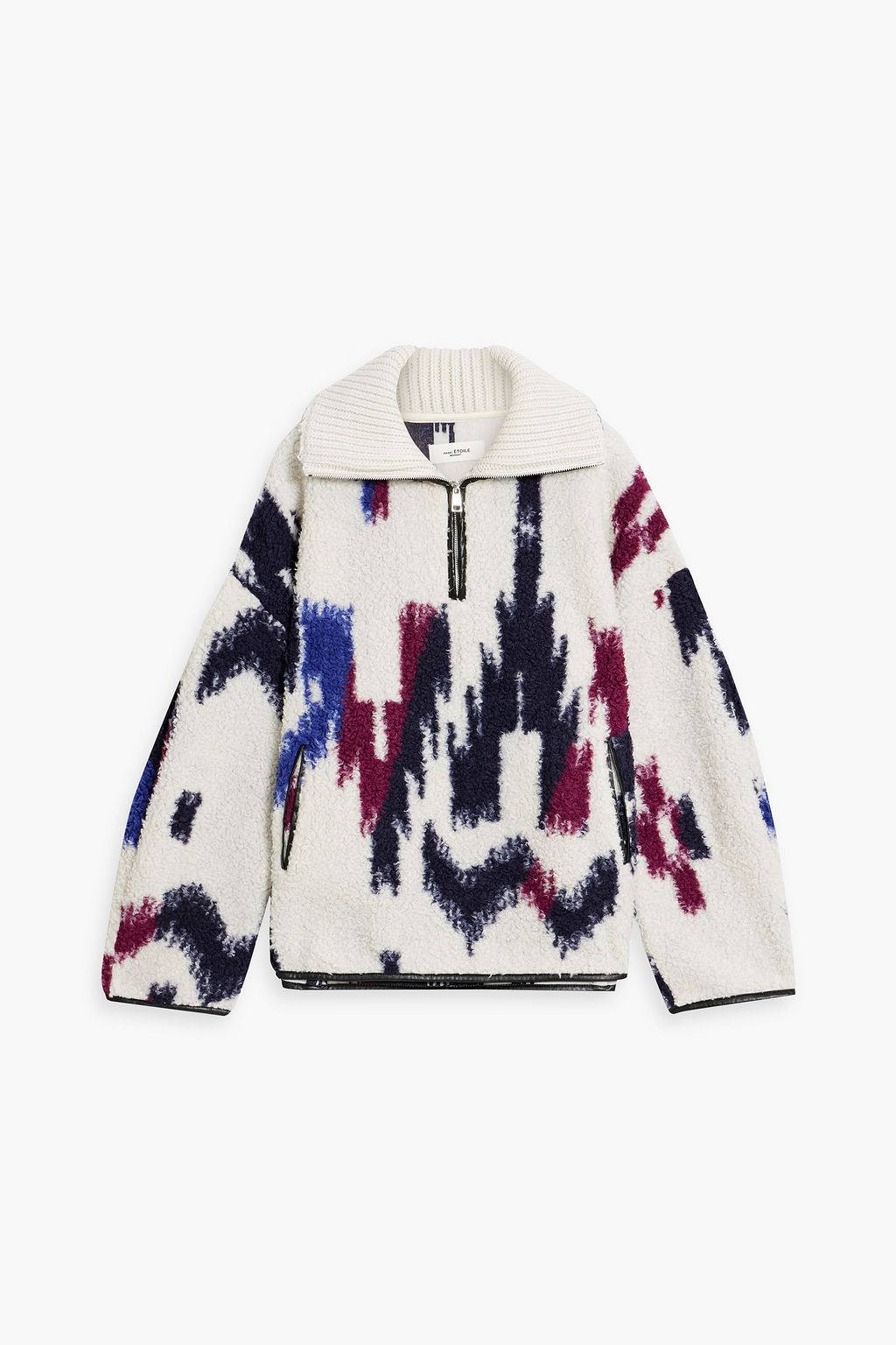 MARANT ÉTOILE Marner printed fleece half-zip sweatshirt | THE OUTNET