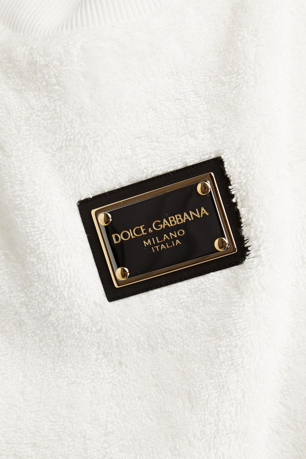 DOLCE&GABBANA Appliquéd cotton-terry sweatshirt