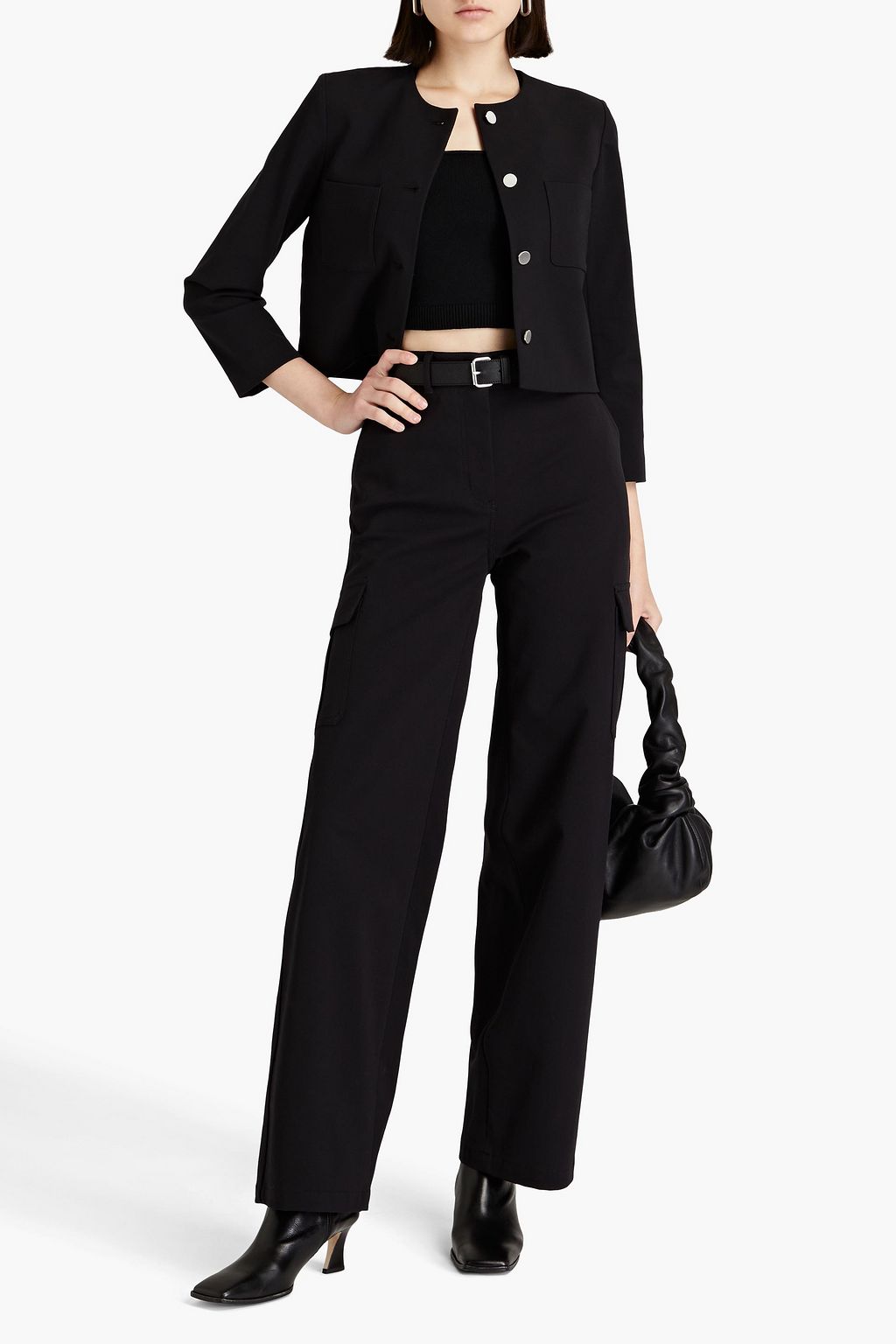 THEORY Cotton-blend twill straight-leg pants