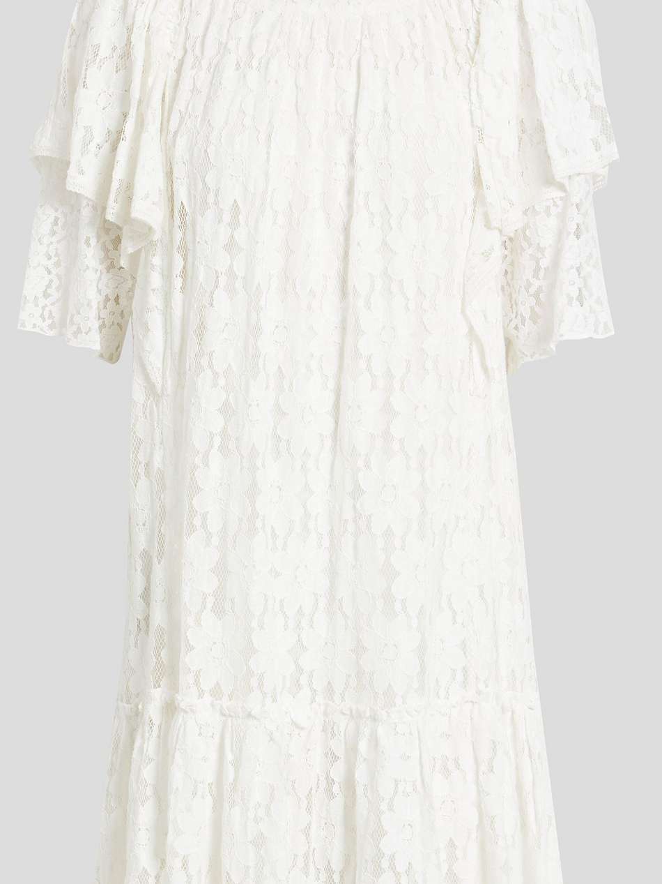 venus ruffled cotton-lace mini dress