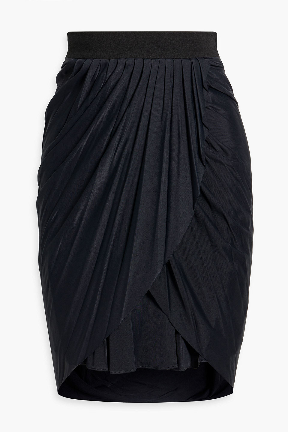 Proenza Schouler Wrap-effect Draped Stretch-jersey Mini Skirt In Black