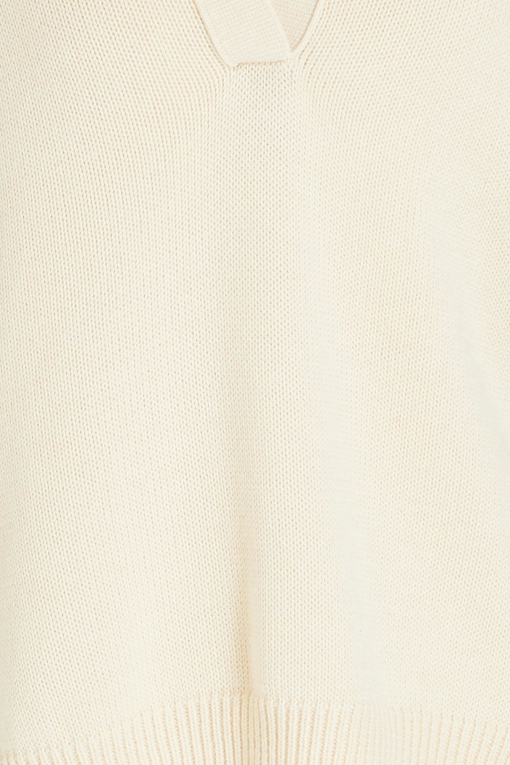 THEORY Cotton and cashmere-blend polo sweater