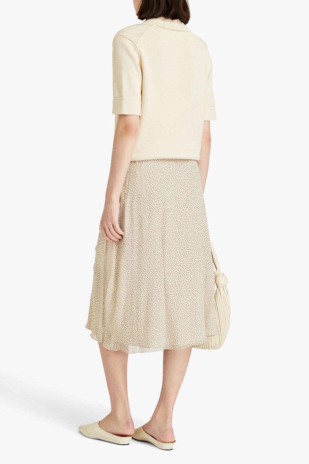 THEORY Cotton and cashmere-blend polo sweater