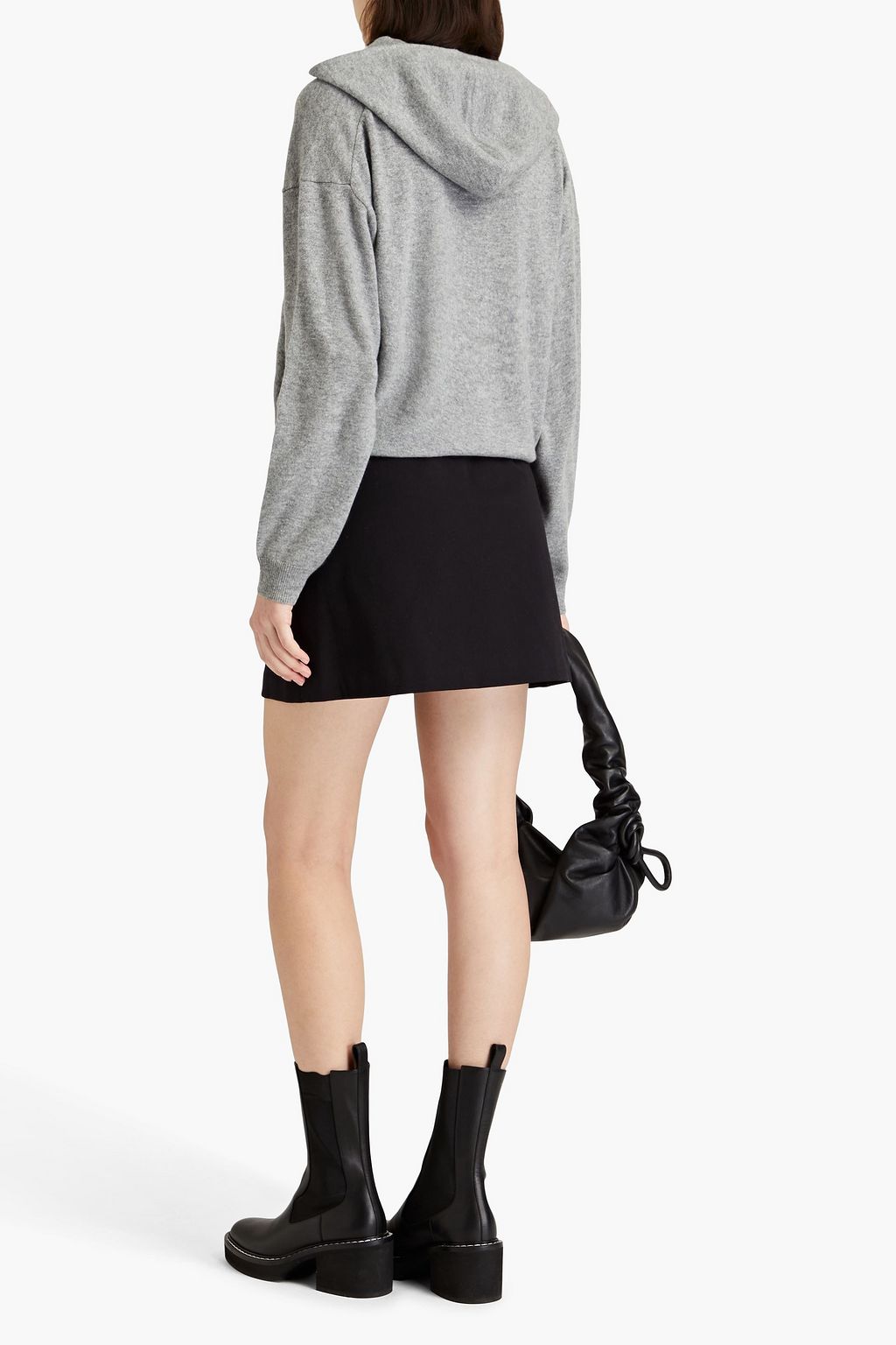 THEORY Cotton-blend twill mini skirt