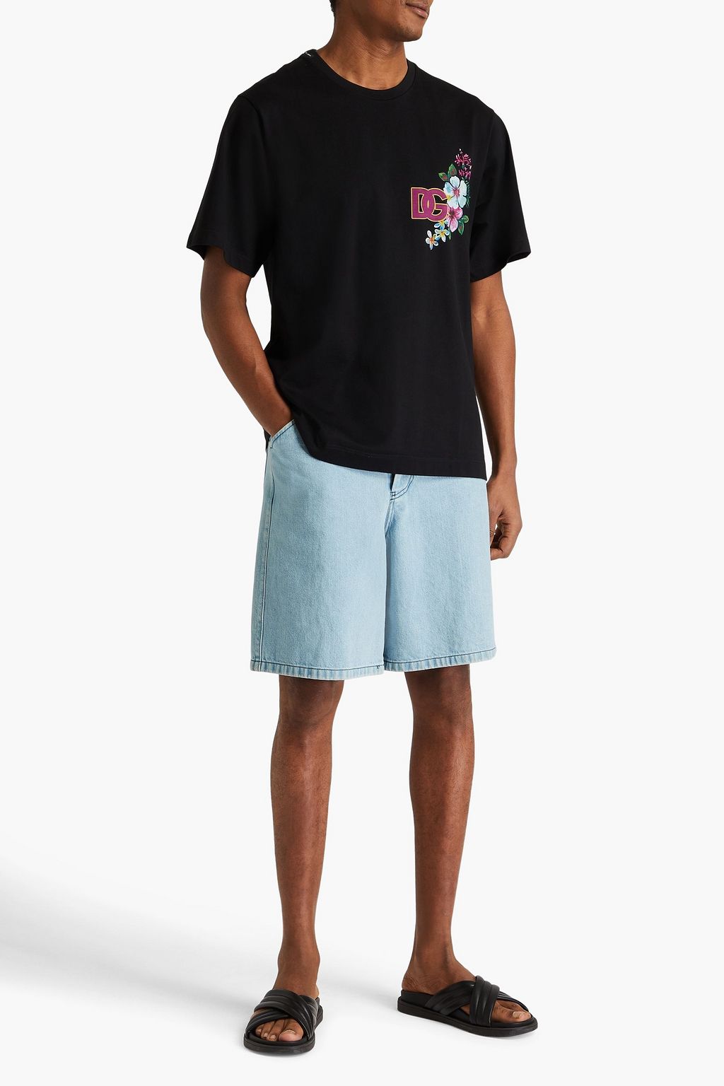 DOLCE&GABBANA Printed cotton-jersey T-shirt