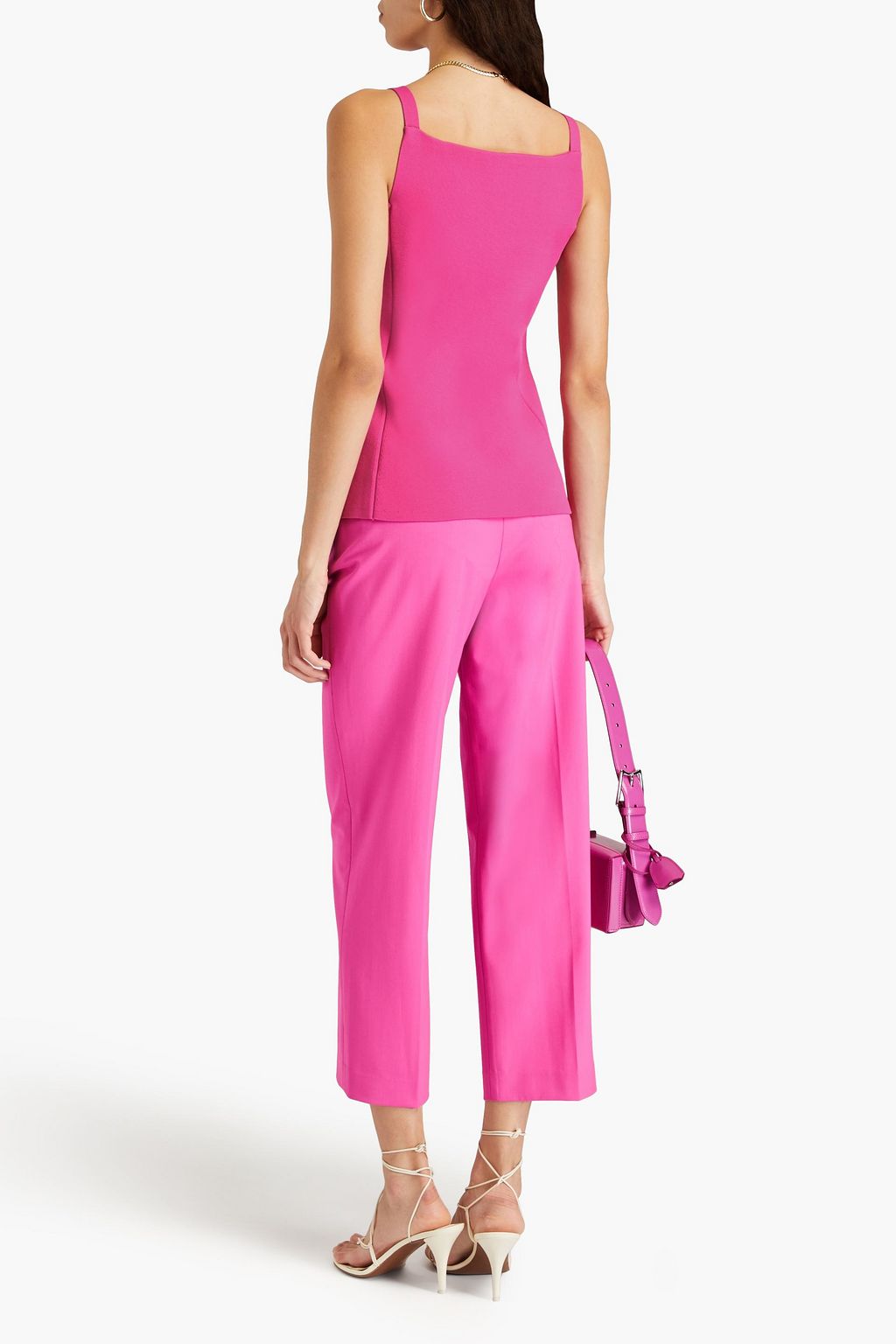 THEORY Ponte peplum top