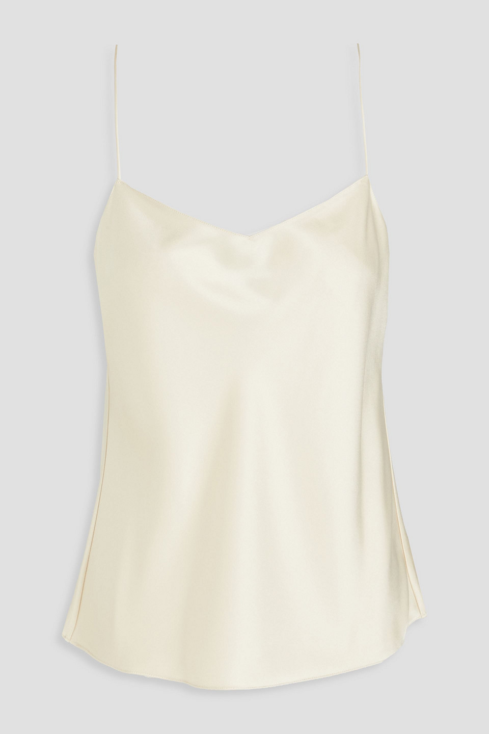 Theory Draped Camisole In Satin In Golden Wheat