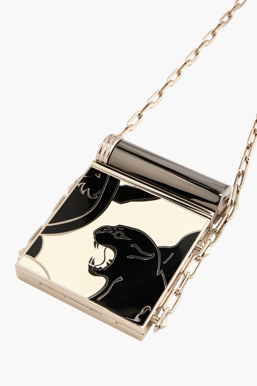 VALENTINO GARAVANI Gold-tone enamel compact mirror